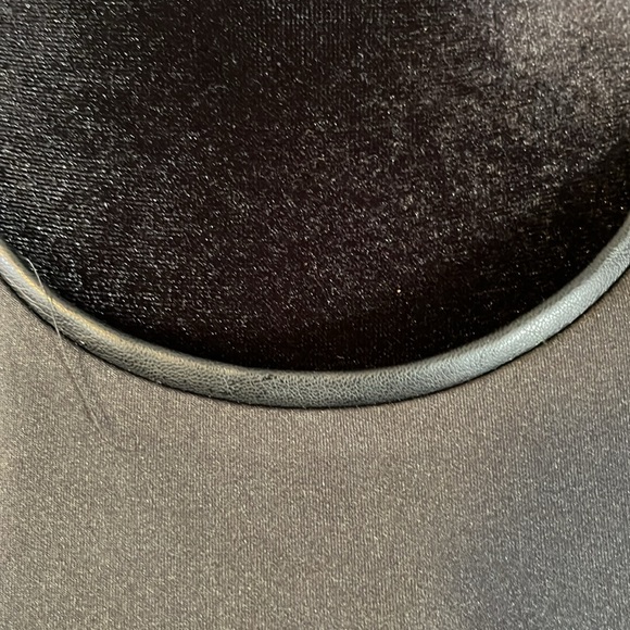 DKNY scuba dress with leather trim, leather type trim - Picture 3 of 6